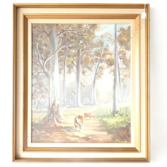 HEINZ BOEHNKE 'GRAZING 'NEATH THE GUMS' OIL 620 X 750MM