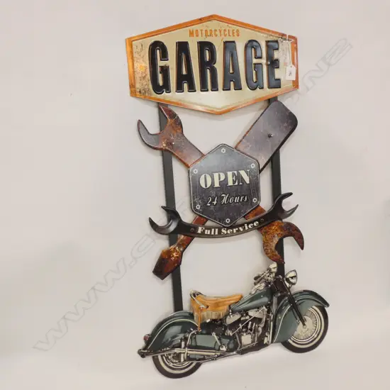 METAL MOTOCYCLE GARAGE SIGN H. 830MM