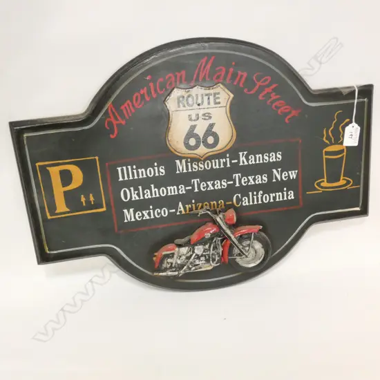 AMERICAN MAIN STREET ROUTE 66 SIGN L. 545MM