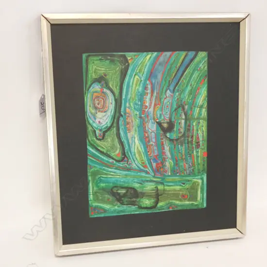 HUNDERTWASSER PRINT 'GREEN SUN'