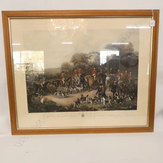 ENGLISH HUNT ENGRAVING 720 X 875MM FRAME SIZE