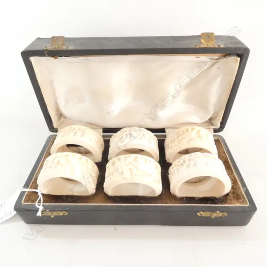 6 IVORY NAPKIN RINGS (CASE AF)