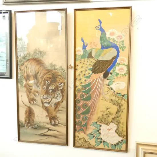 TWO CHINESE SILK PAINTINGS