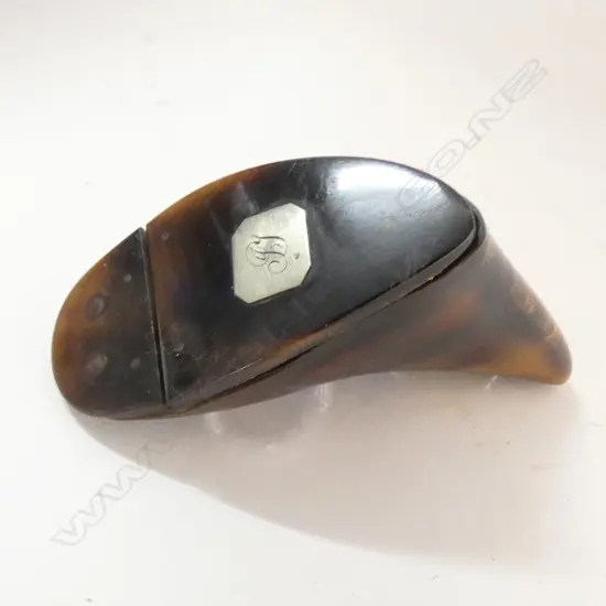 19thC HORN SNUFF MULL