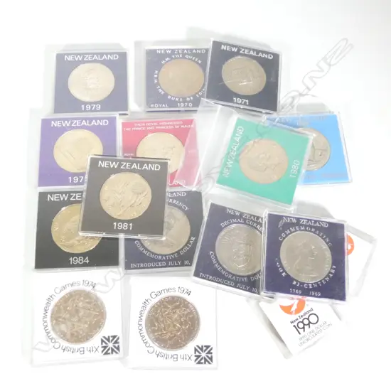 16 CASED NZ COLLECTORS COINS