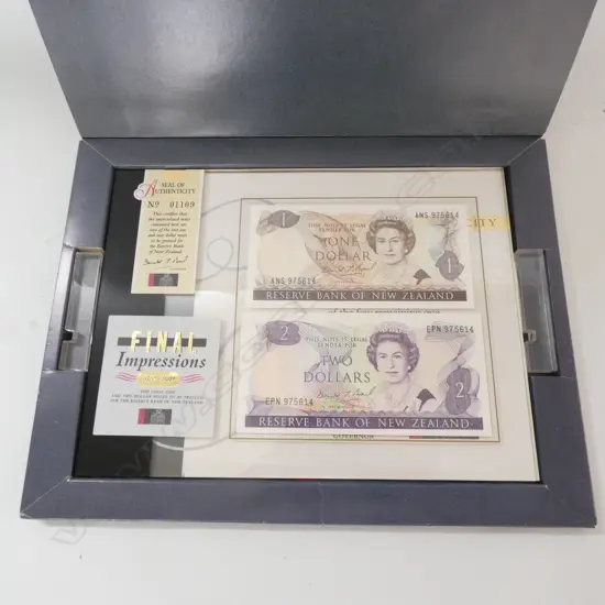 RESERVE BANK FINAL PRINTING OF NZ $1 & 2  NOTES