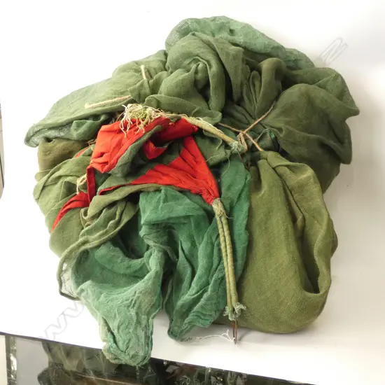 LGE VINTAGE HEMP MOSQUITO NET C1920's DBLE SIZE