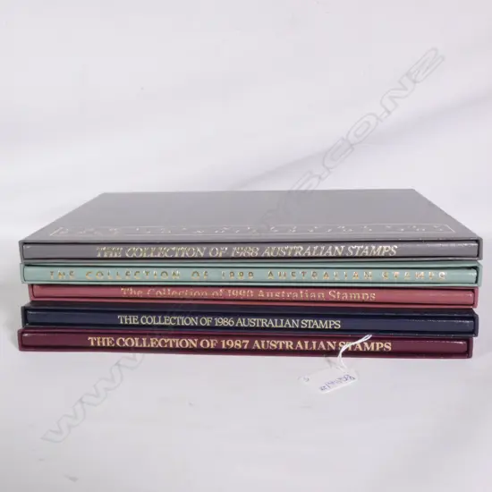 5 'THE COLLECTION OF AUSTRALIAN STAMPS' BOOKS; 1986 - 1990