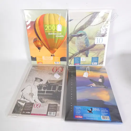 4 'COLLECTION OF AUSTRALIAN STAMPS' BOOKS; 2008 - 2011