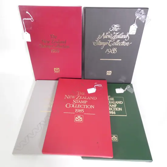 5 'THE NZ STAMP COLLECTION' BOOKS 1985 - 1989