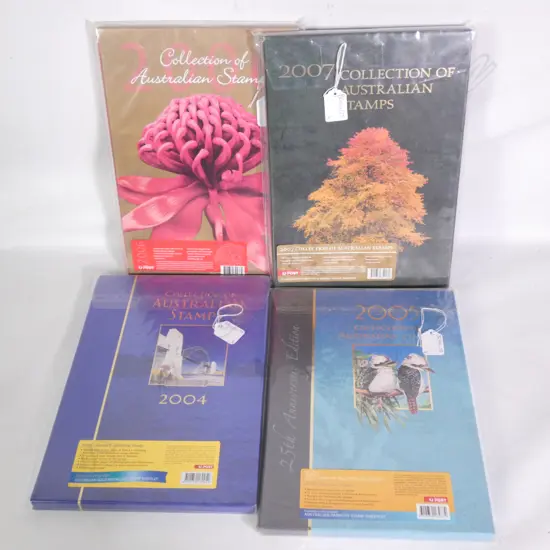 4 'COLLECTION OF AUSTRALIAN STAMPS' BOOKS; 2004 - 2007