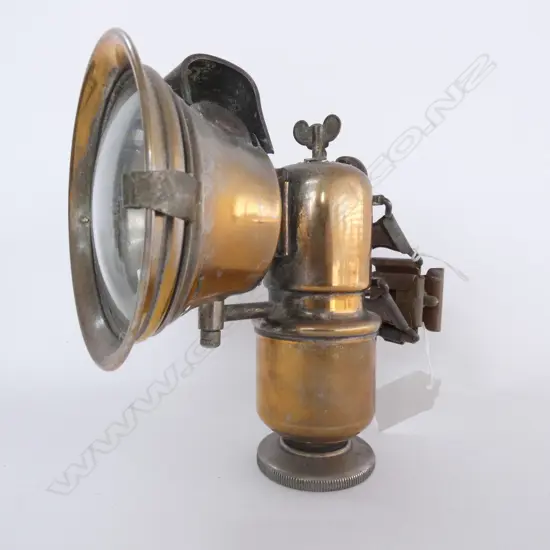 SCHARLACH BRASS CARBINE BIKE LAMP    H. 165MM