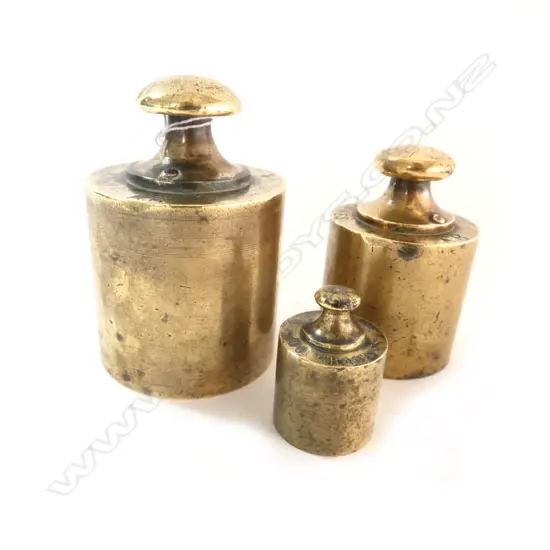 SET 3 BRASS WEIGHTS 