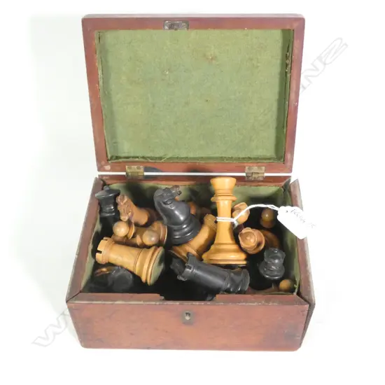 BOXWOOD CHESS SET JACQUES LONDON COMPLETE DAMAGED