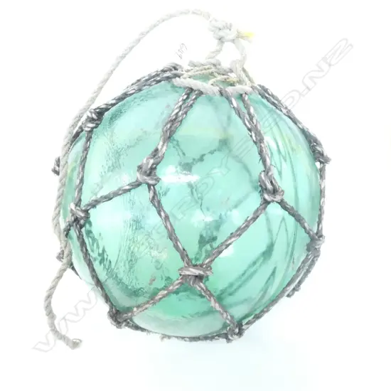 LARGE VINTAGE JAPANESE FISHING FLOAT WITH NETTING 35-40CM