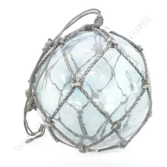 LARGE VINTAGE JAPANESE FISHING FLOAT WITH NETTING 35-40CM