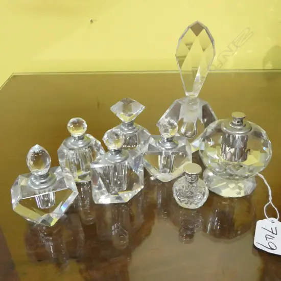 8 CRYSTAL SCENT BOTTLES