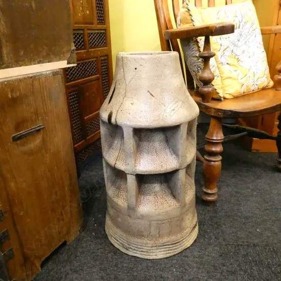 NZ OLD SALT GLAZED CHIMNEY POT H. 620MM