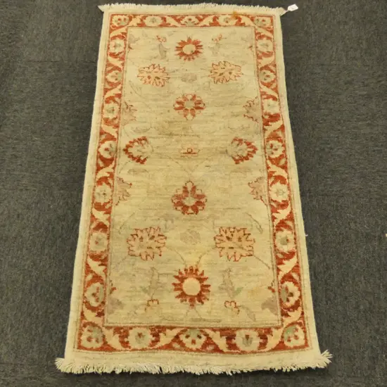 HAND KNOTTED WOOL PILE RUG 1240 X 635MM