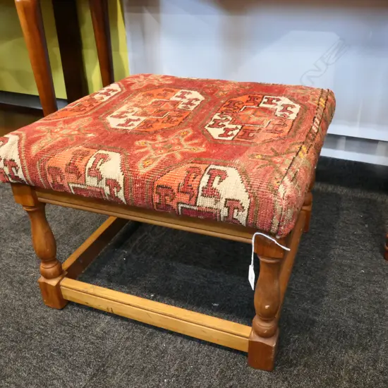 TURKOMAN PILE COVERED STOOL