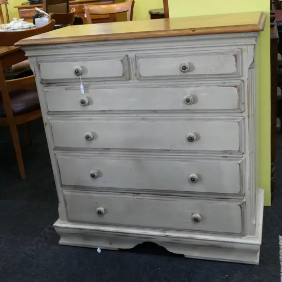 RUSTIC COUNTRY STYLE CHEST OF DRAWERS ENGLISH MADE H. 950MM