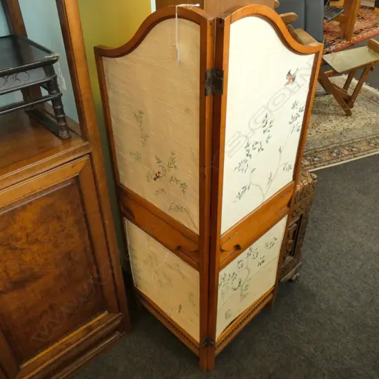 ORIENTAL 2 PANEL SILK SCREEN H. 1245MM