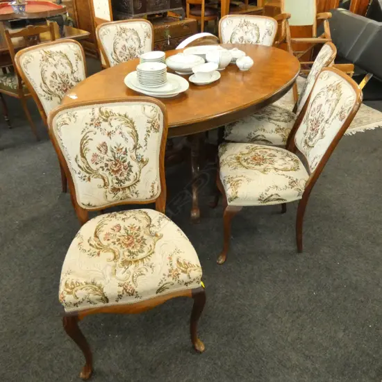 6 UPHOLSTERED DINING CHAIRS 