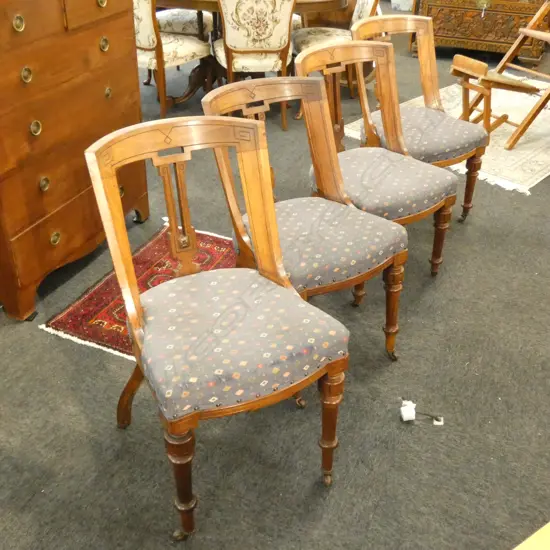 SET 4 VICTORIAN DINING CHAIRS