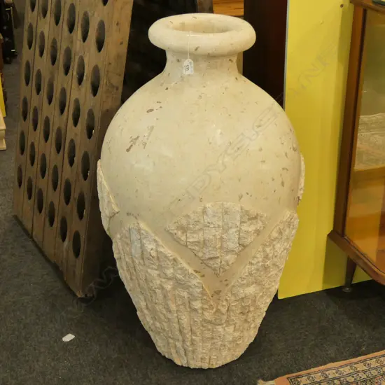 LARGE STONE FLOOR STANDING POT H. 920MM