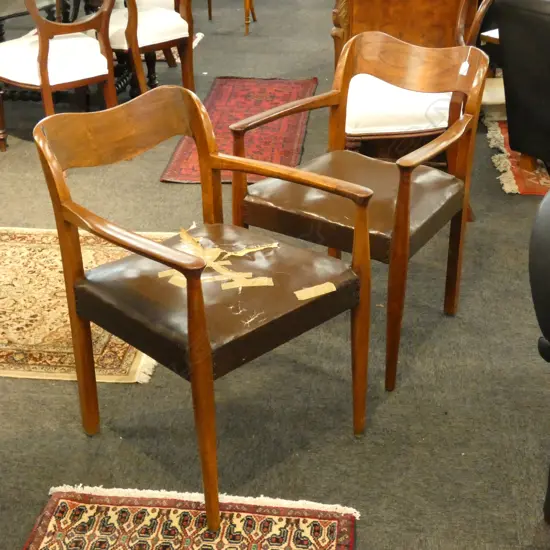 PR SCANDANAVIAN DESIGN ARMCHAIRS UPHOLSTERY A.F