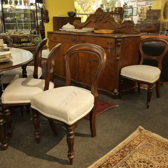 SET OF 8 BALLOON BACK CHAIRS