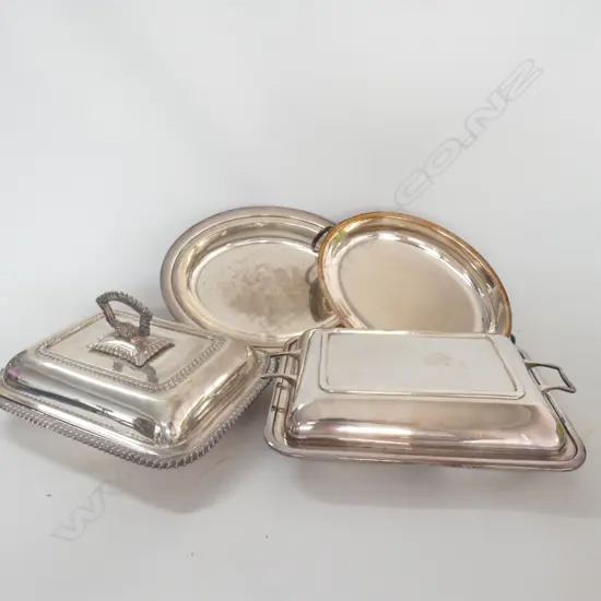 SILVER PLATE WARMING DISHES L. 275MM