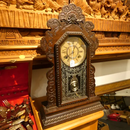 AMERICAN GINGERBREAD STYLE CLOCK H. 580MM