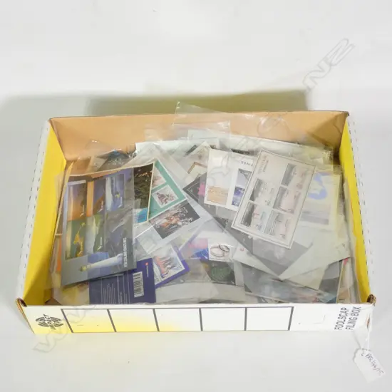 BOX LOT ASST. NZ PLATE BLOCK STAMPS HIGH VALUE 