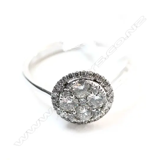 18ct W/GOLD 36 DIA. 0.55CT RING INS.$2565