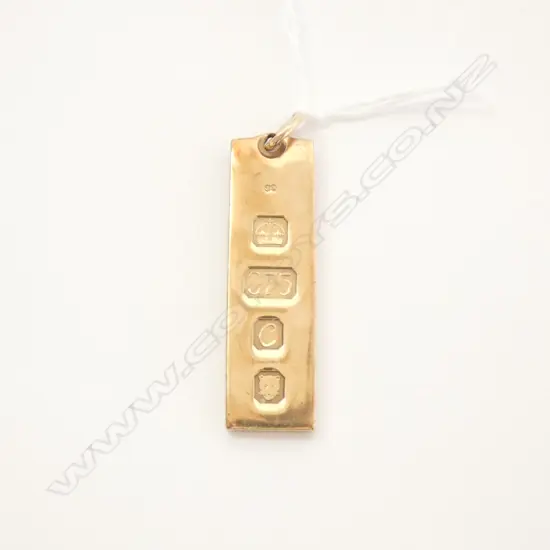 9CT GOLD INGOT PENDANT 