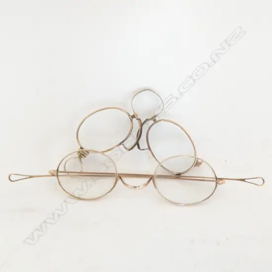 TWO PAIRS 14CT GOLD SPECTACLES