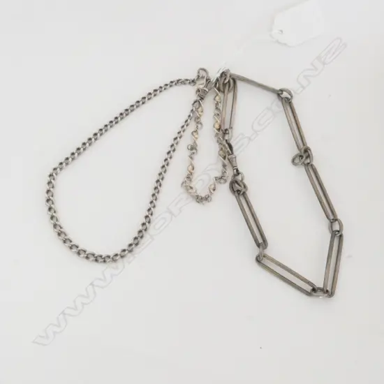 3 STG SILVER CHAINS 62 GRAMS