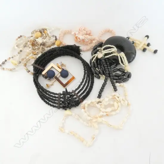 LOT ASST NECKLACES SHELL ETC