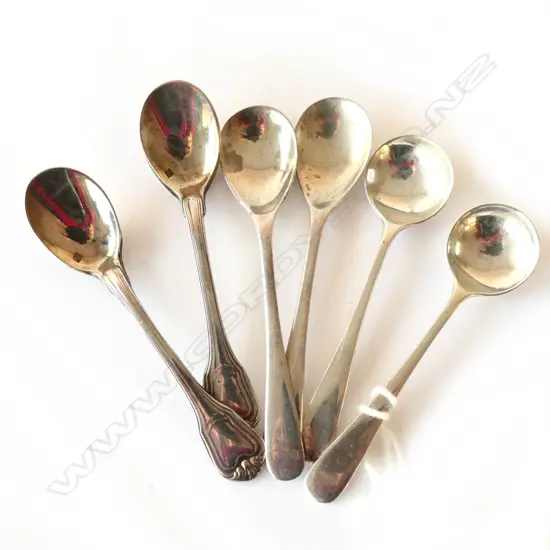 3 PRS OF STG SILVER MUSTARD SPOONS 28 GRAMS 