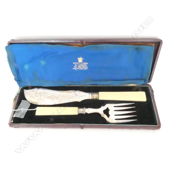SILVER PLATE FISH SERVERS IN ORIGINAL BOX