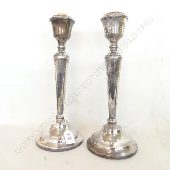 PR STG SILVER CANDLESTICKS H. 320MM B'HAM 1972