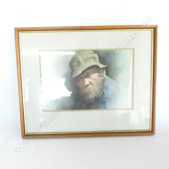 DAVID JOHN 'FISHERMAN' W/C 250 X 380MM AF 