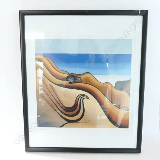 DON BINNEY OFFSET PRINT 'SUMMER FERN BIRD' 470 X 500MM 