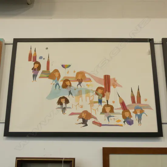 HANEUI KIM 'DREAMS DAYDREAMING SERIES 7' ACRYLIC ON ART PAPER 2010 670 X 1020MM