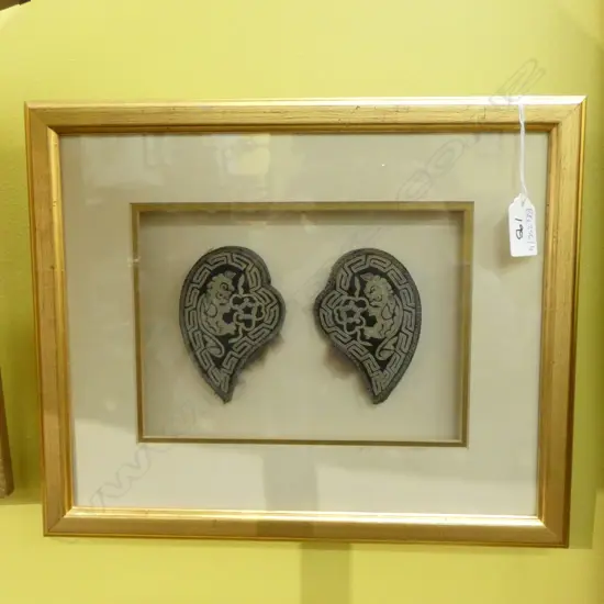 FRAMED CHINESE 19thC FASHION ACCESSORIES 280 X 340MM FRAME