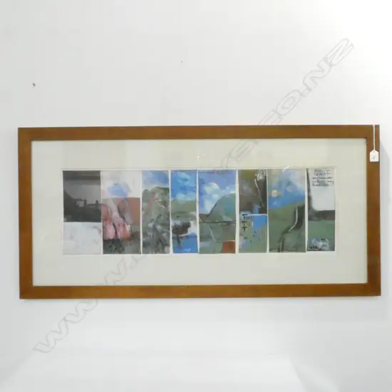 FRAMED COLIN MCCAHON PRINT 'NORTHLAND PANELS' 300 X 900MM