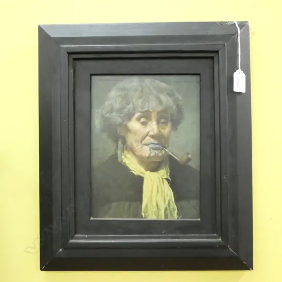 GOLDIE PRINT IN OLD EBONISED FRAME 200 X 300MM