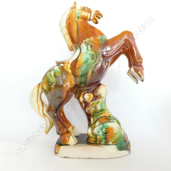 TANG STYLE HORSE SANCAI GLAZE, H. 450MM, SOME FAULTS