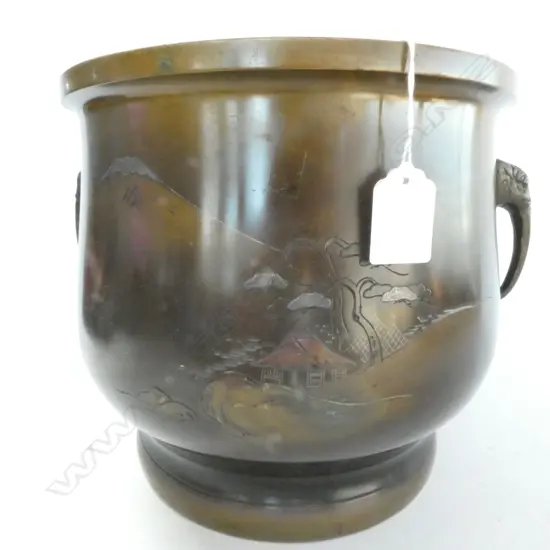 OLD JAPANESE FIREPOT HIBACHI INCENSE BURNER